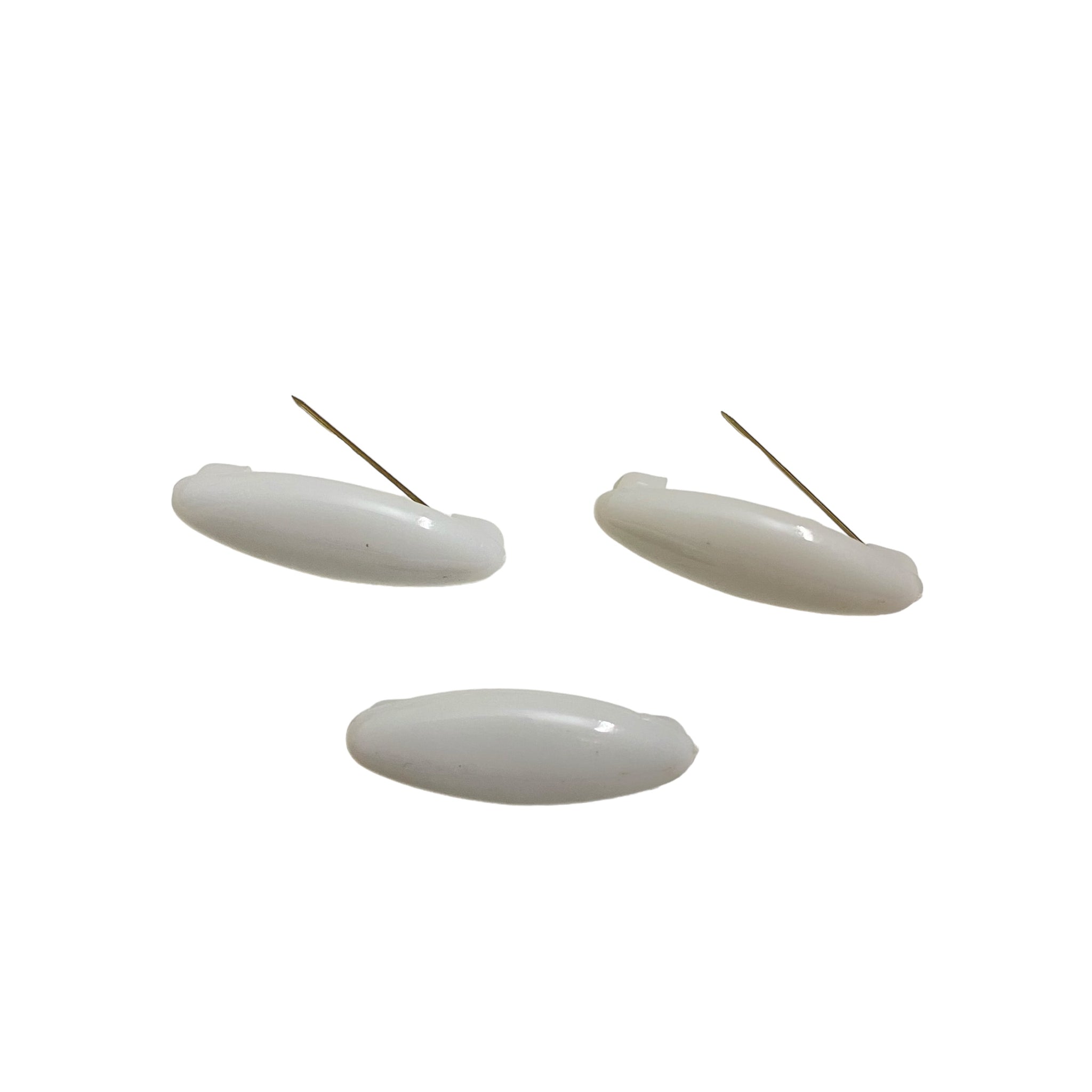 Plain Safety Pins - White