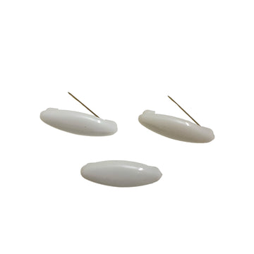 Plain Safety Pins - White
