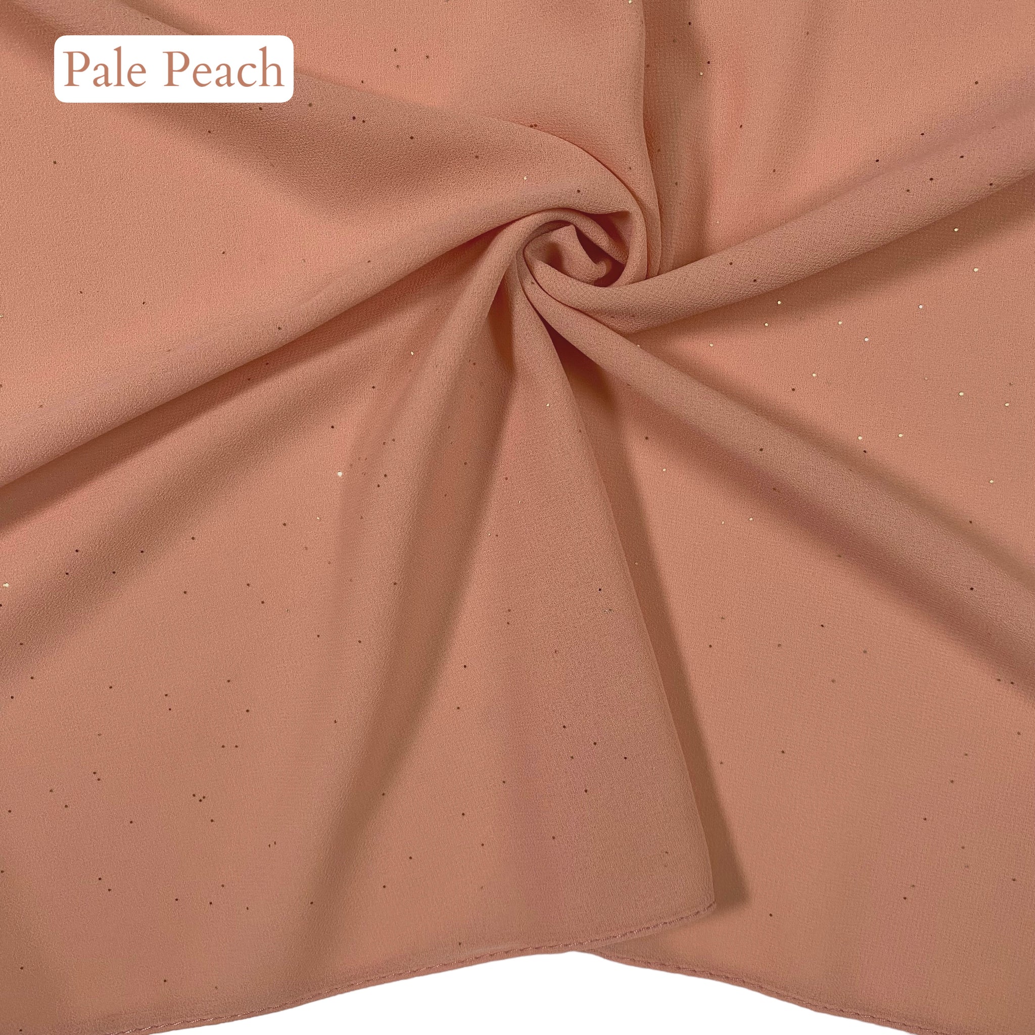 Glittered Georgette – Pale Peach