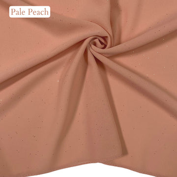Glittered Georgette – Pale Peach