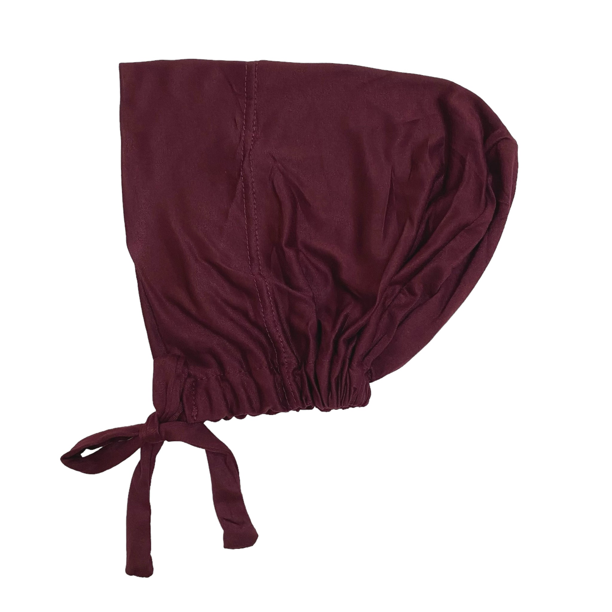 Imported Tie back Full Covered Hijab Cap – Plum
