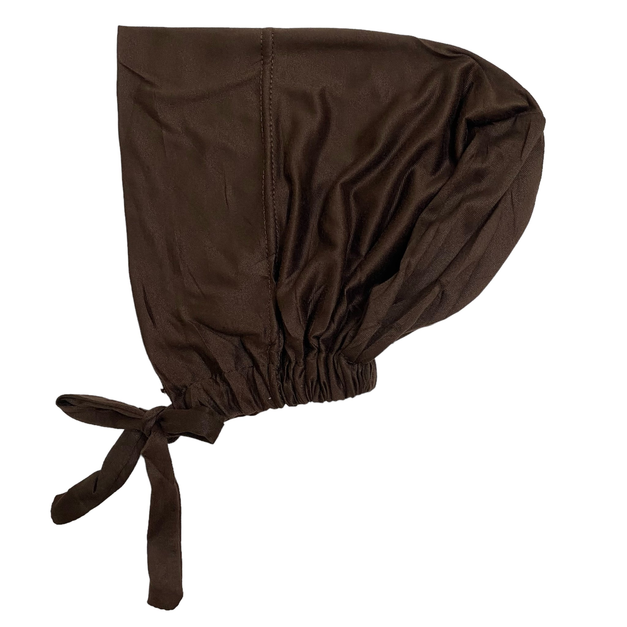 Imported Tie back Full Covered Hijab Cap – Chocolate