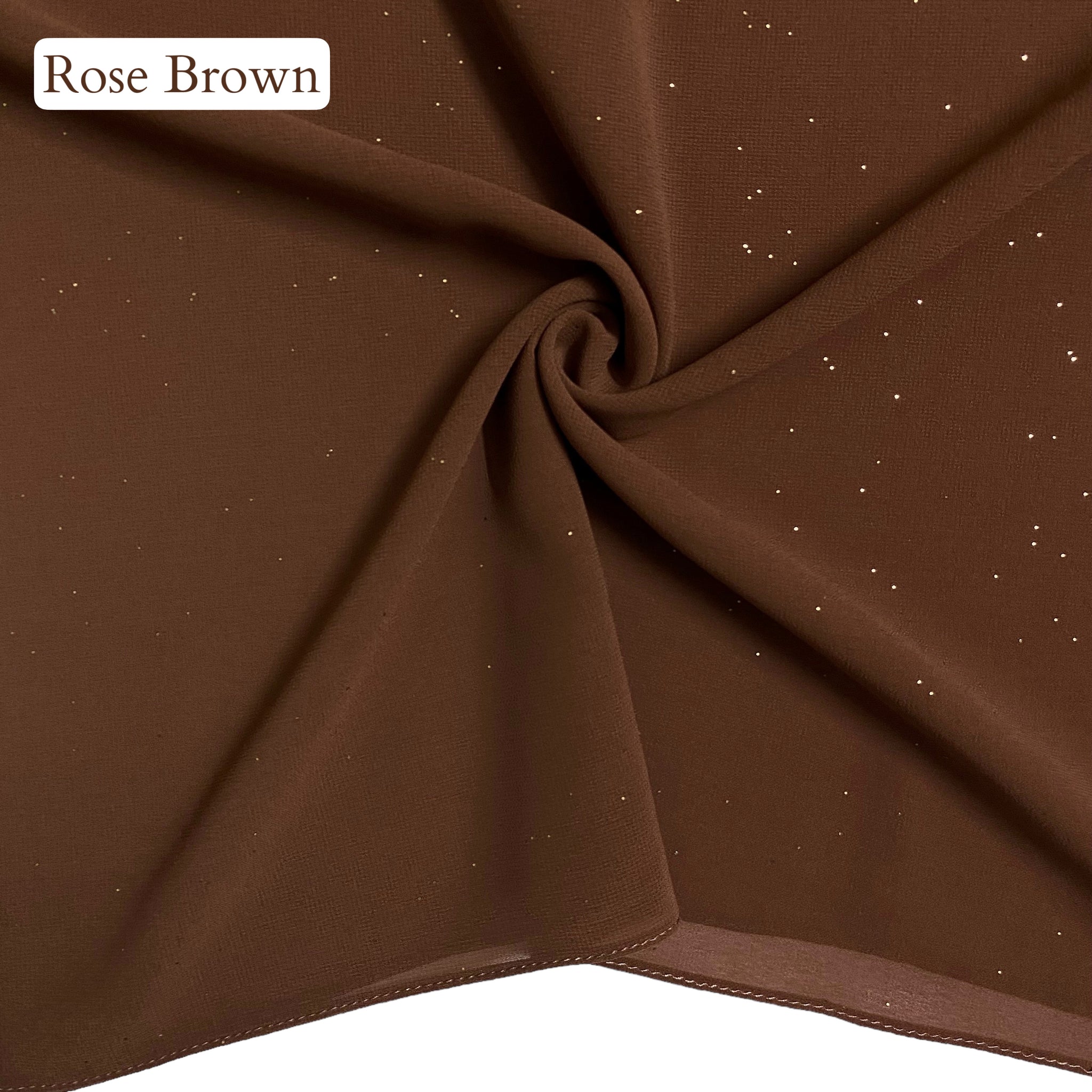 Glittered Georgette – Rose Brown