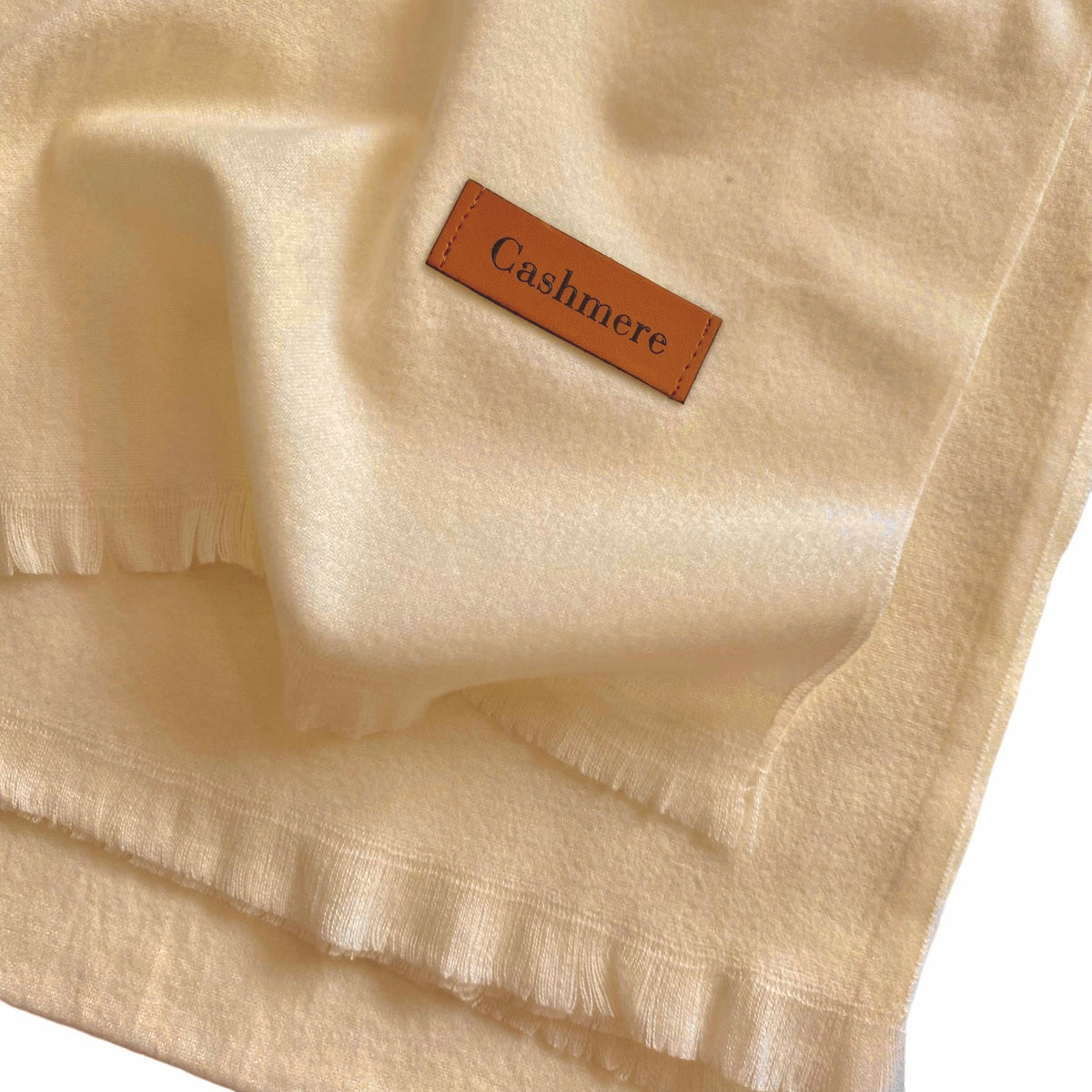 Plain Woolen Cashmere - Cream