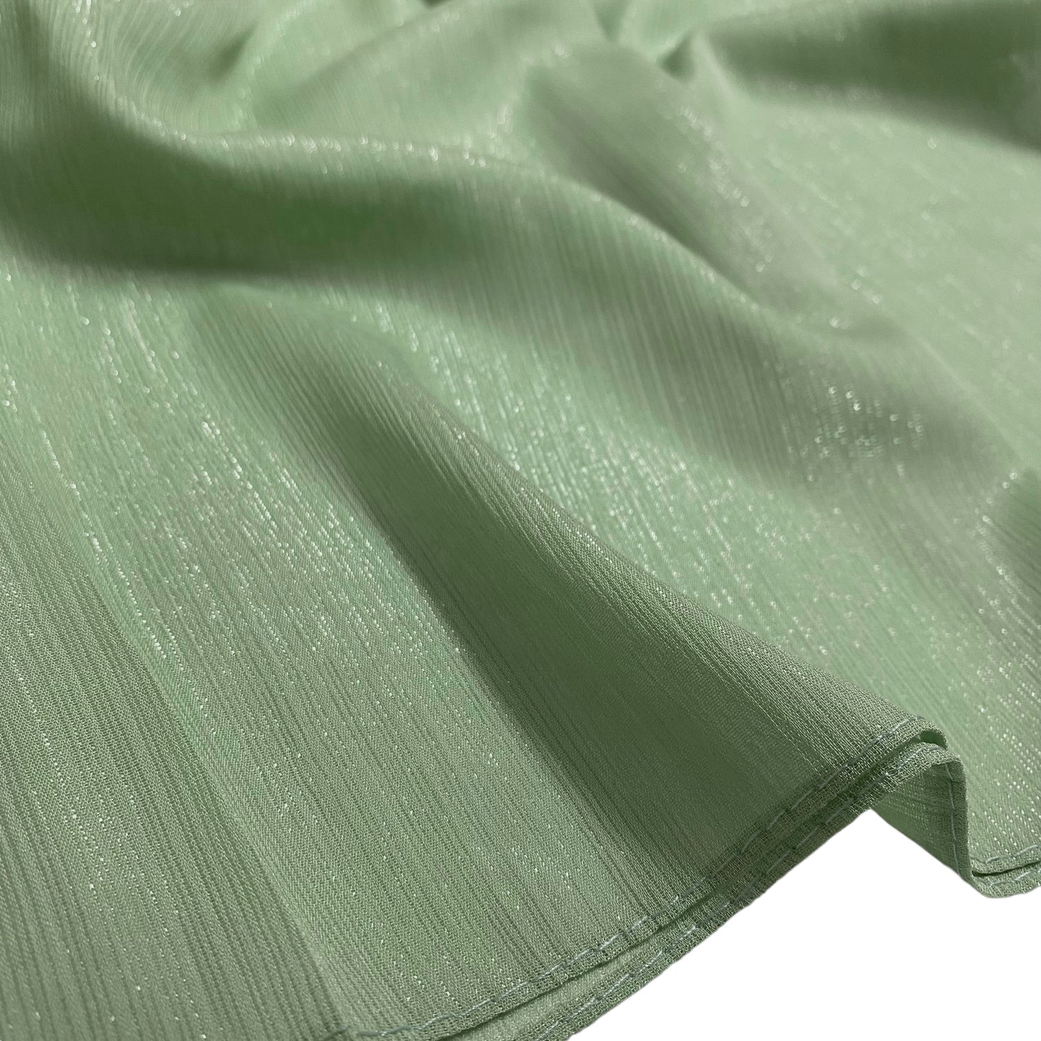 Gleamz Crinkle Silk Hijab – Sage Green