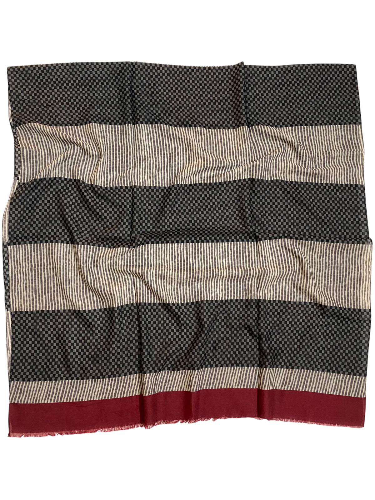Domino Printed Lawn Hijab - Maroon