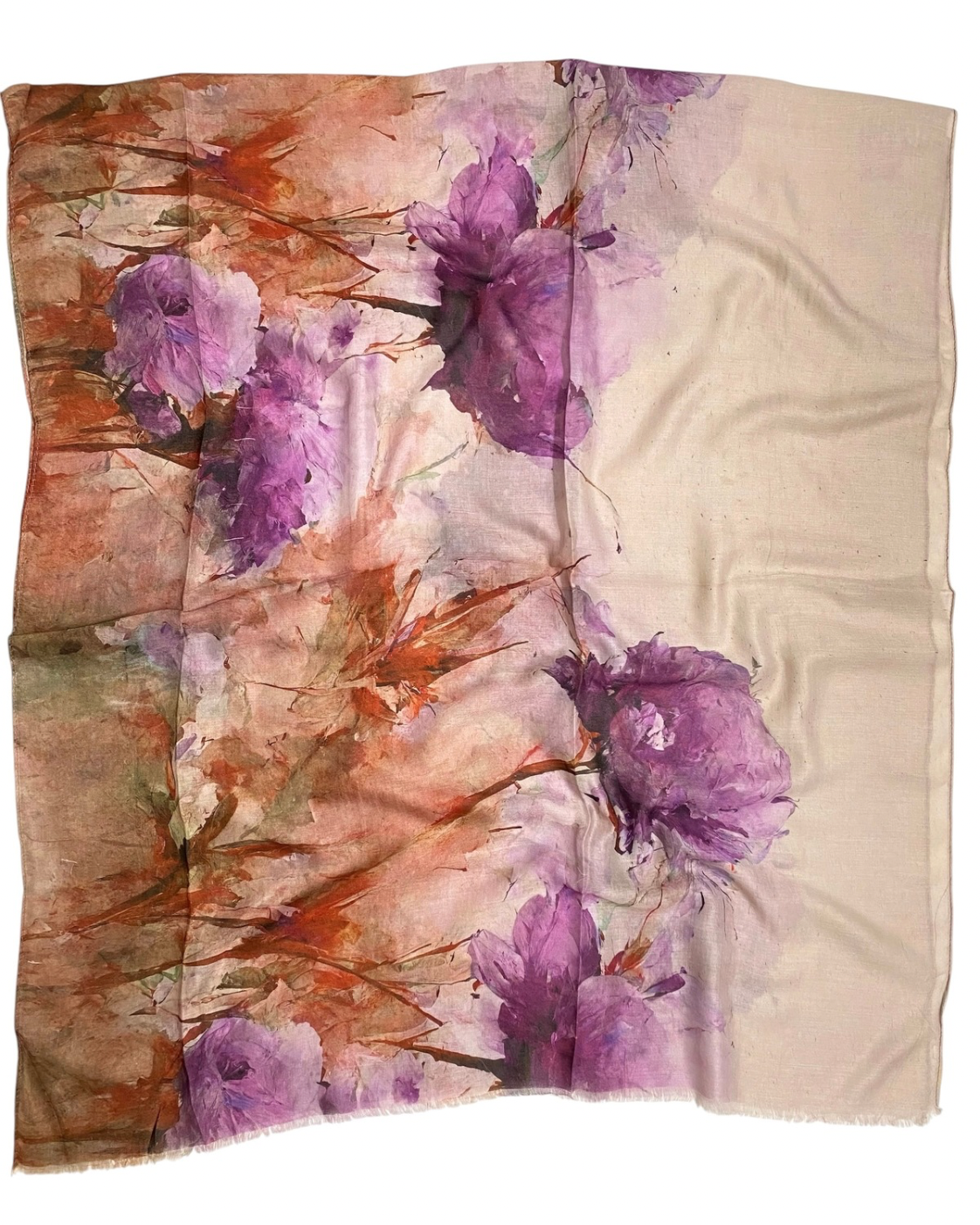 Bella Cotton Printed Hijab - Royal Petals