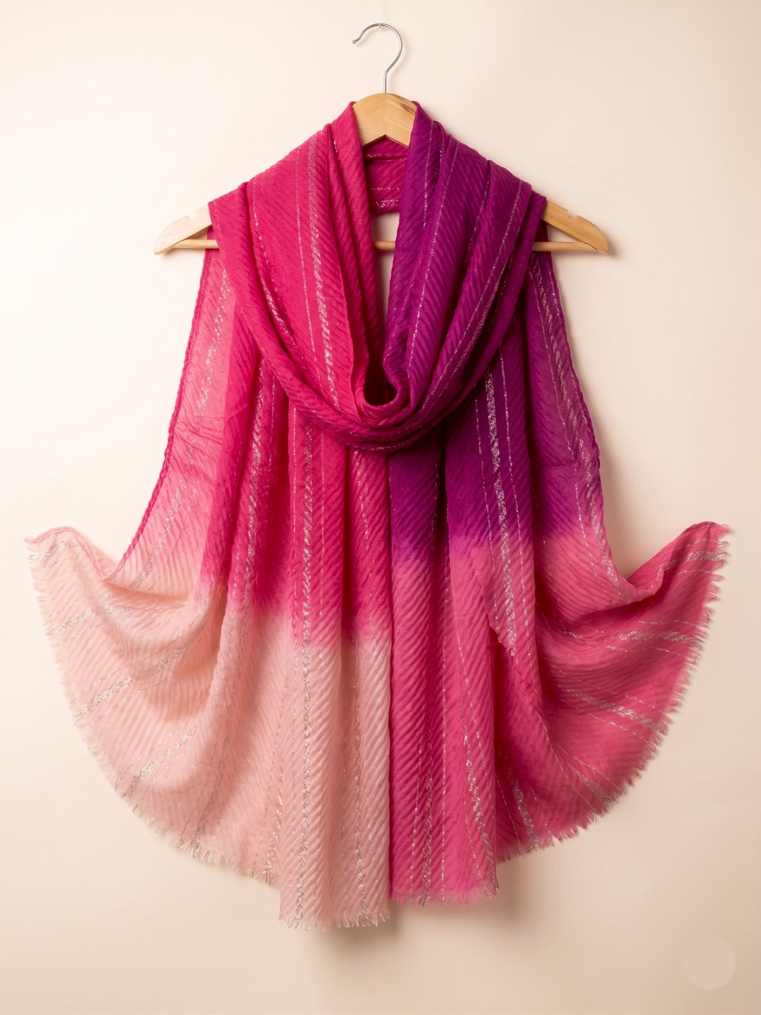Zelme Pleated Ombre - Pink Fusion