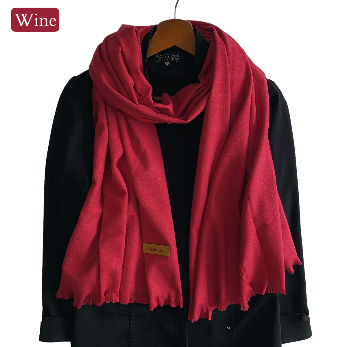Plain Woolen Cashmere - Wine