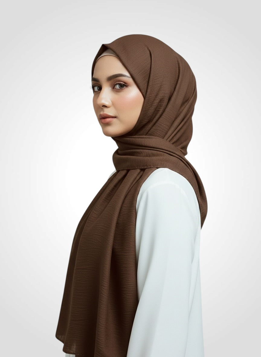 Crushé (Cotton Crush Hijab - Coffee
