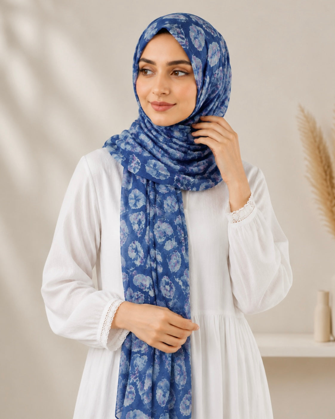 Willow Lawn Printed Hijabs - Denim