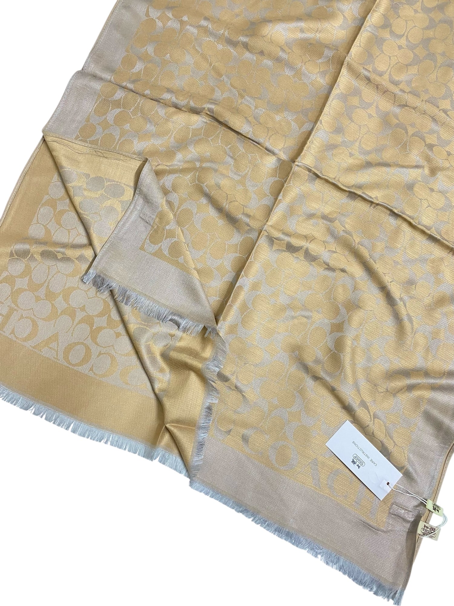 Jacquard Hijab (Branded) - Grey and Gold