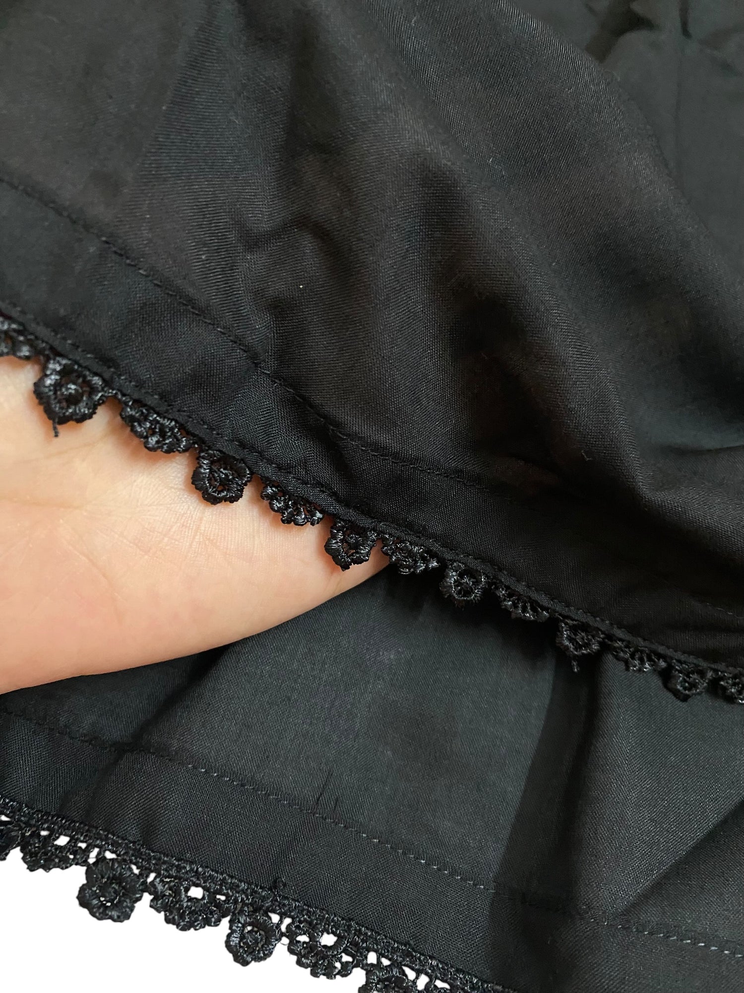 Premium Flat Plain Black Dupatta 15 (Imported Fabric)