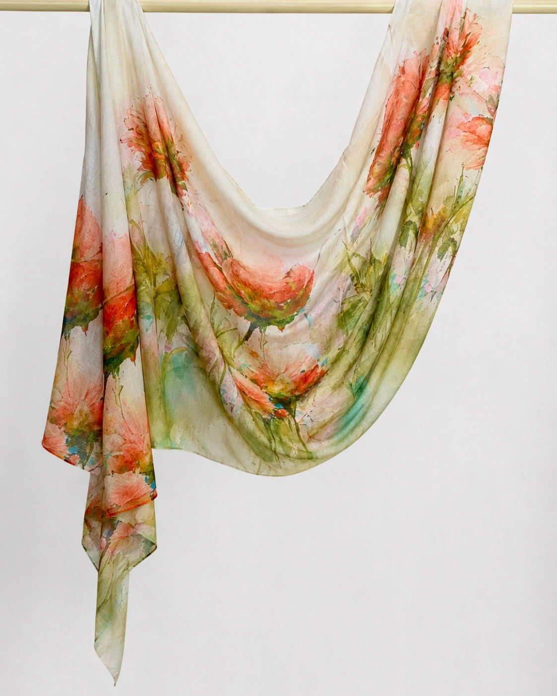 Bella Cotton Printed Hijab - Autumn Mint