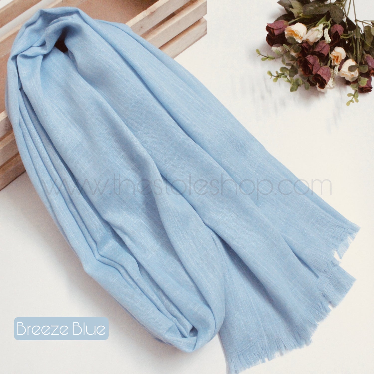 Premium Turkish – Slub Textured (Wider Width) – Breeze Blue