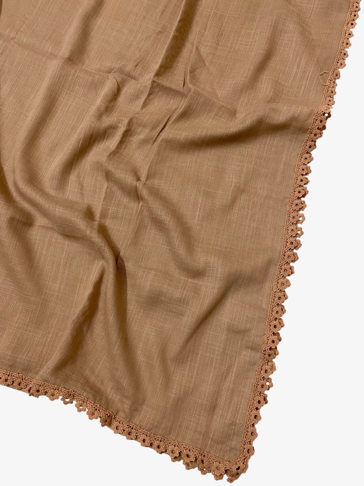 Expressions Turkish Lawn (Wider Width) Lace Hijab - Coffee
