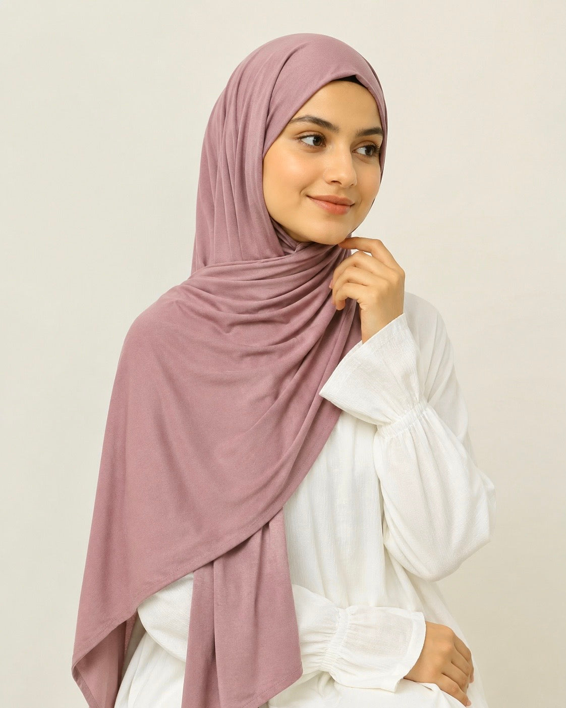 PREMIUM BAMBOO JERSEY HIJAB - DUSTY MAUVE