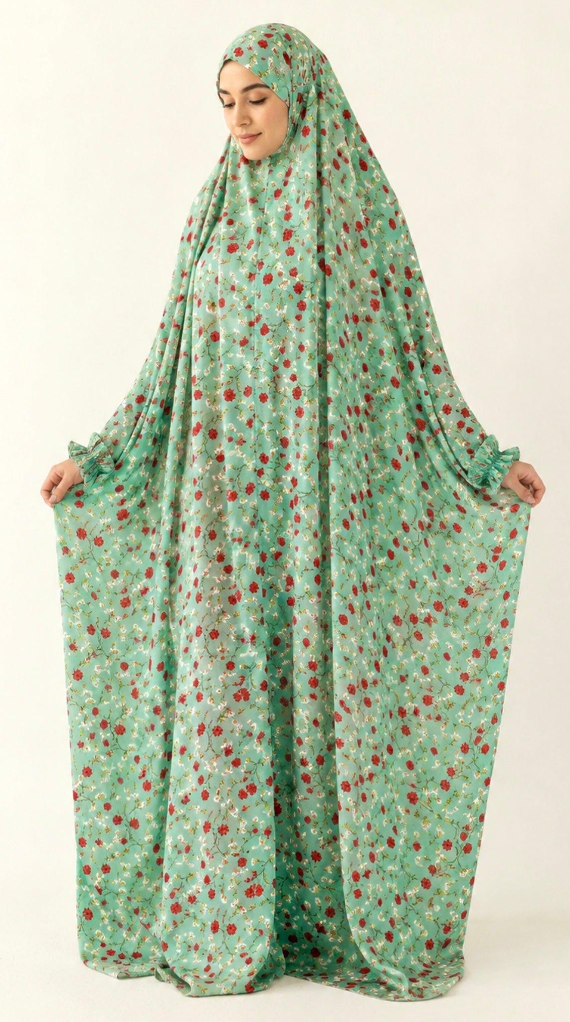 Premium Full Length Namaz Chadar With Sleeves (Imported Fabric)