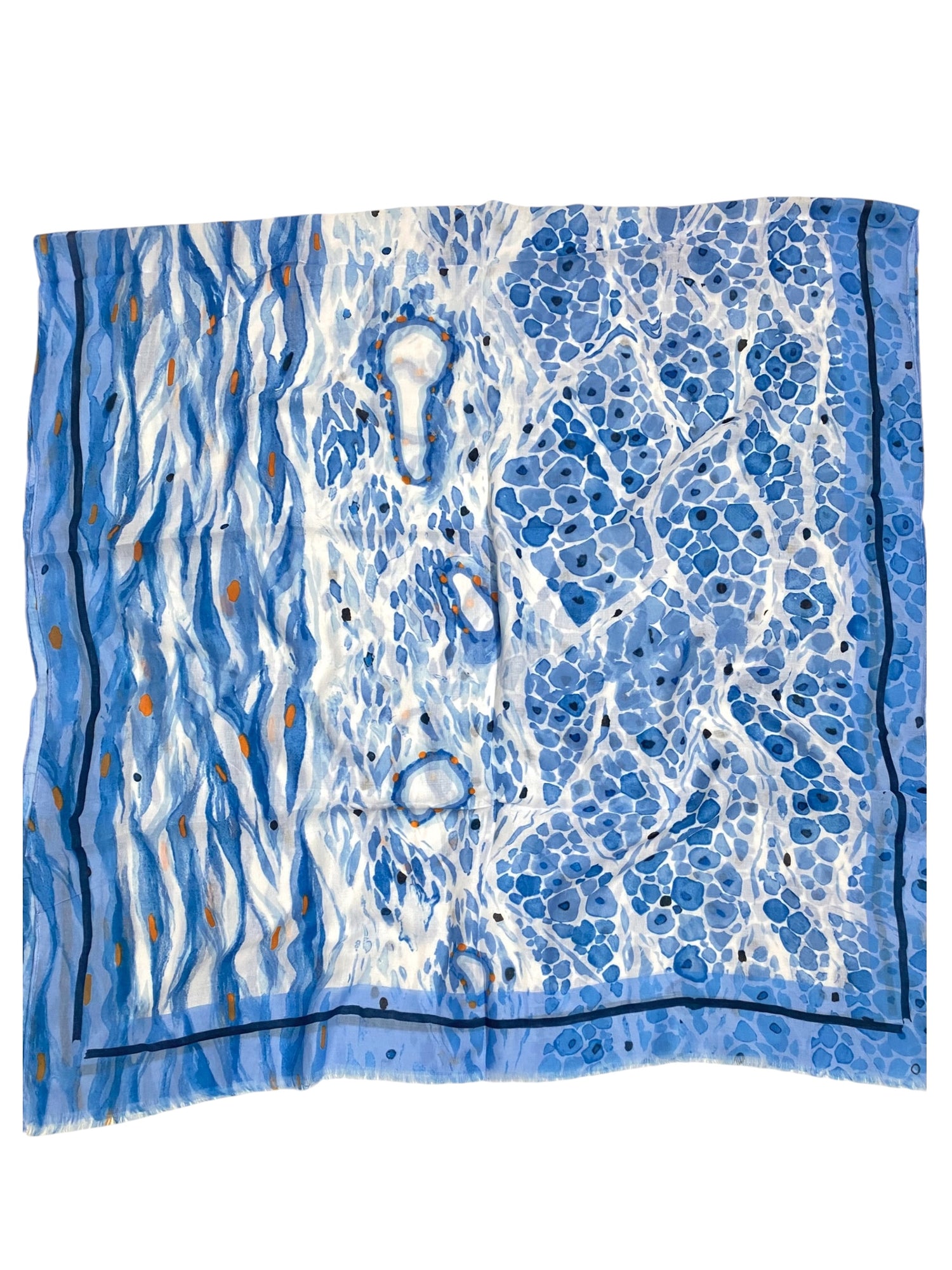 Nautica Printed Lawn Hijab - Sky Blue