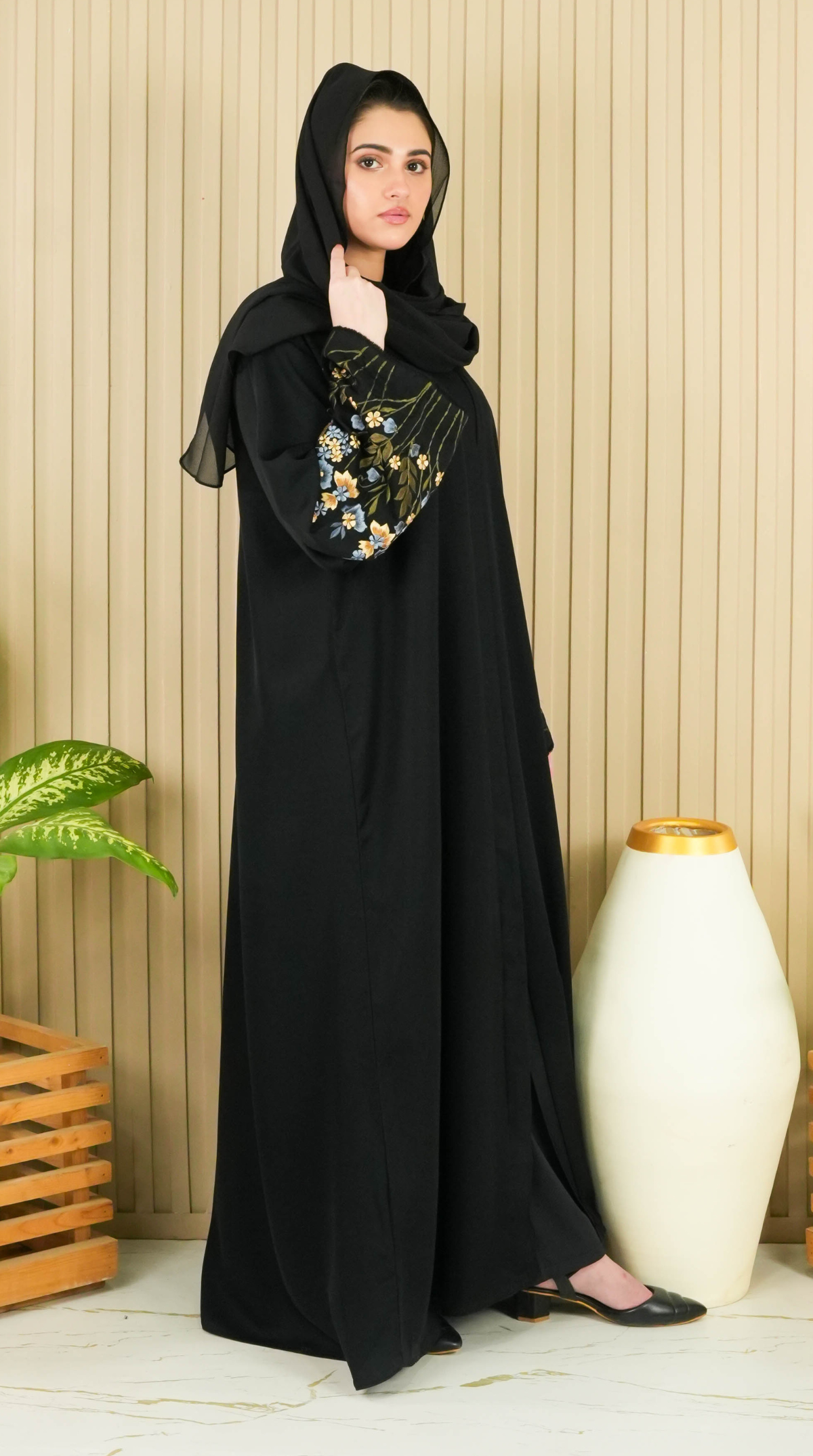 Florina Signature Abaya - Black (With Free Delivery)
