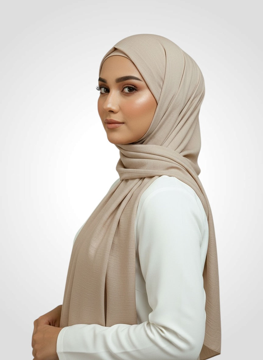 Crushé (Cotton Crush Hijab - Ivory