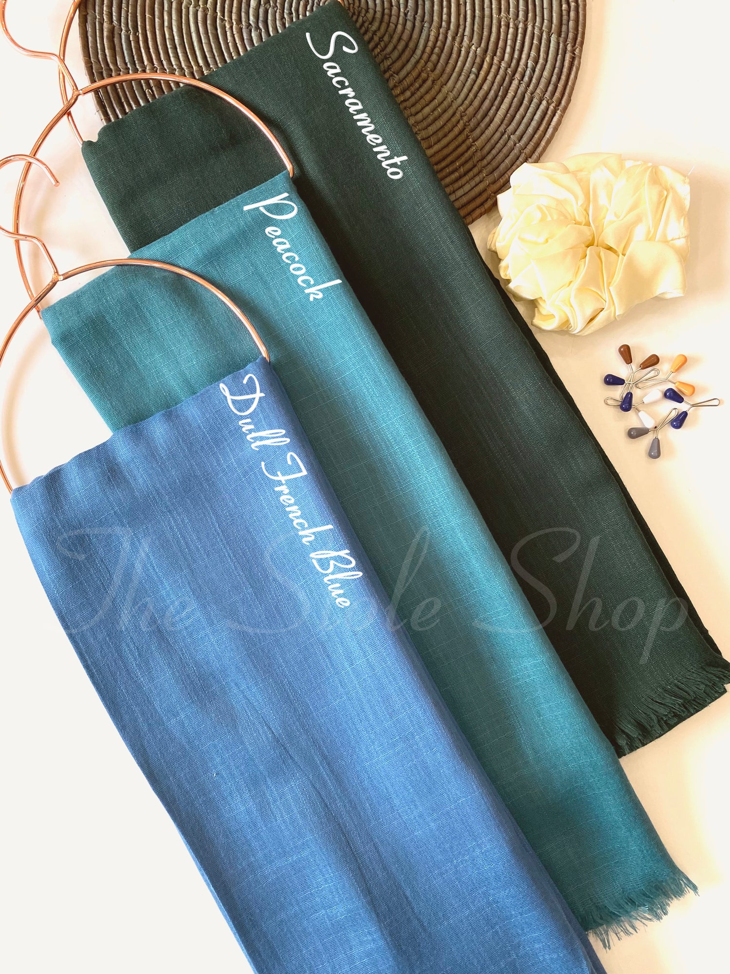 “Royal Tealwood” Premium Turkish (Regular Width) Hijab Bundle of 3