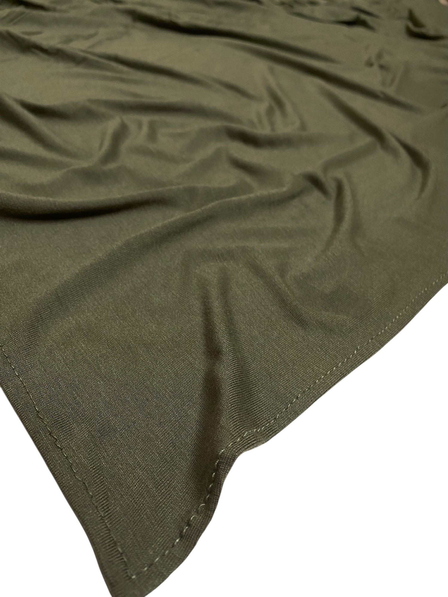 Premium Bamboo Jersey Hijab - Muted Green