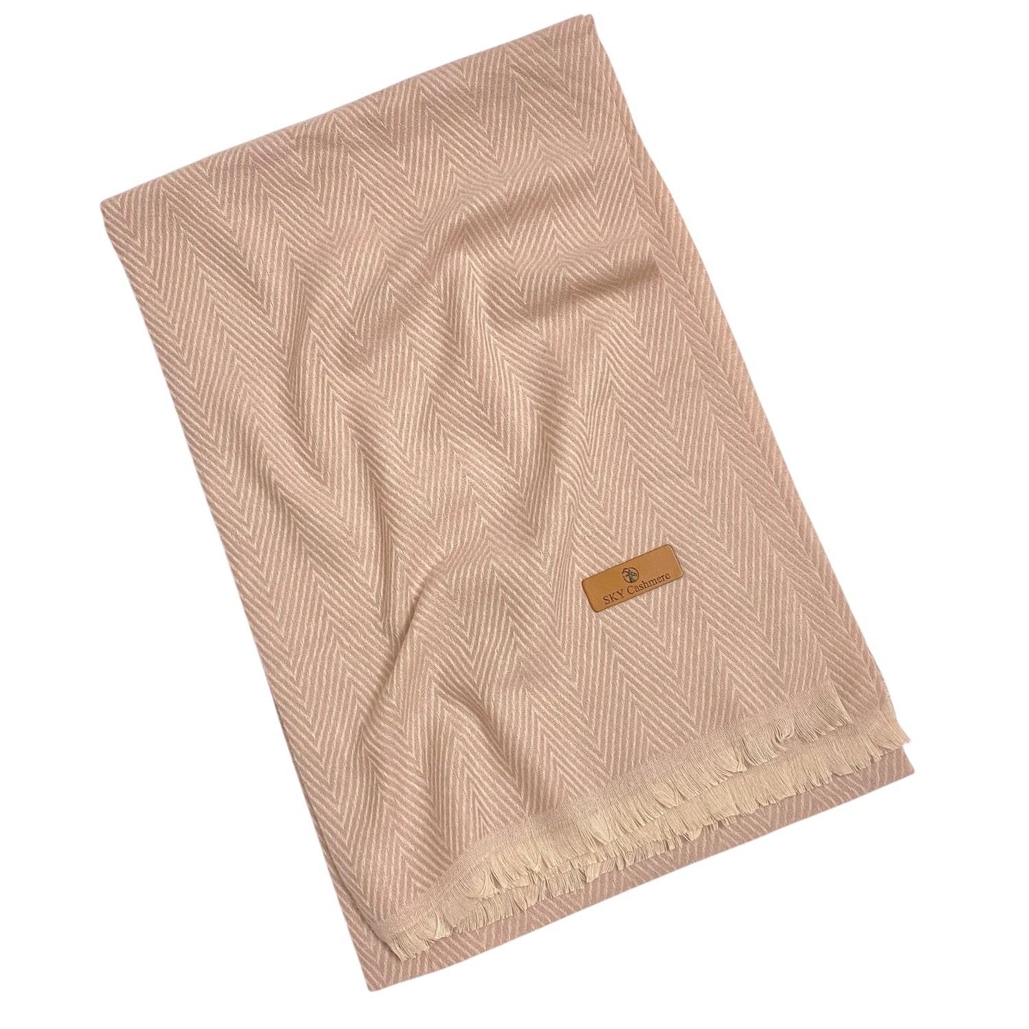 Herringbone Woollen - Nude Pink