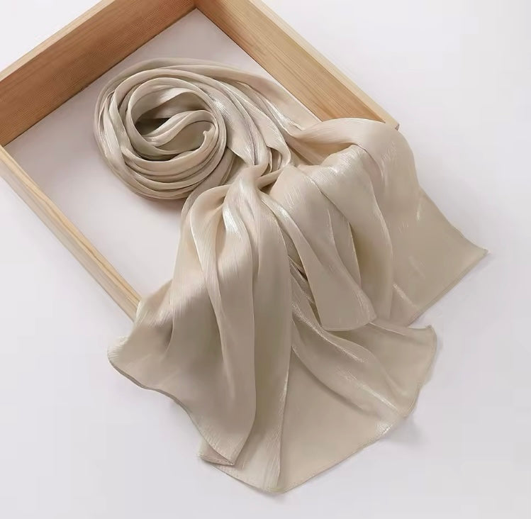 Starlit Organza Shimmer - Faded Ivory