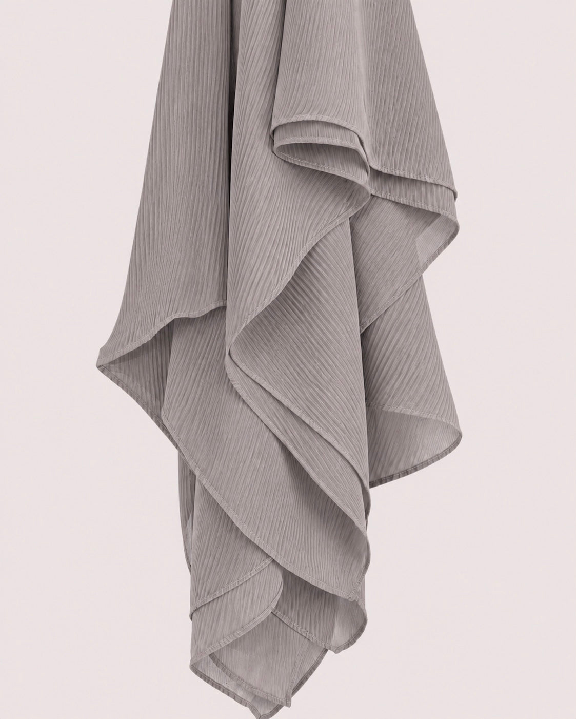 Dunes Pleated Chiffon Hijabs - Light Grey