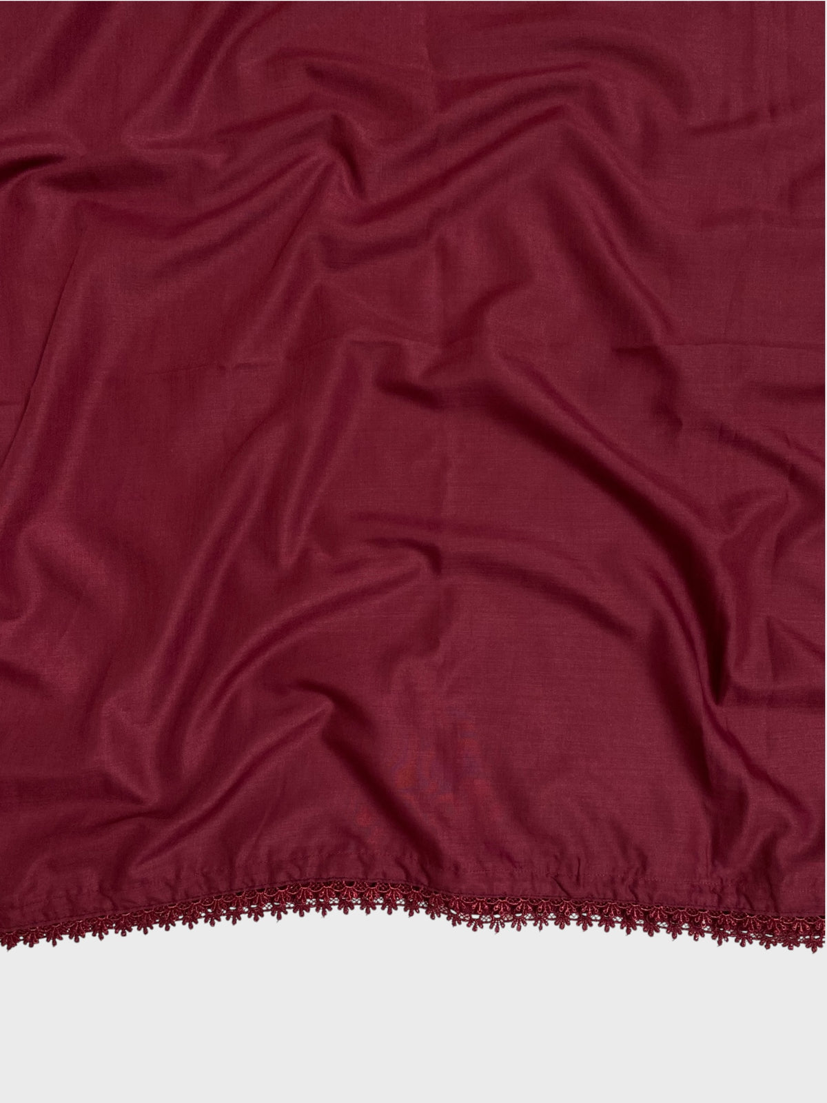 Premium Flat Plain Dupatta (Imported Fabric) - Maroon