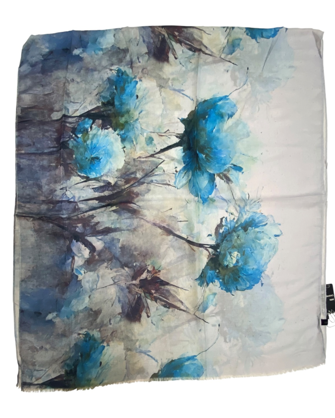 Bella Cotton Printed Hijab - Blue Whisper
