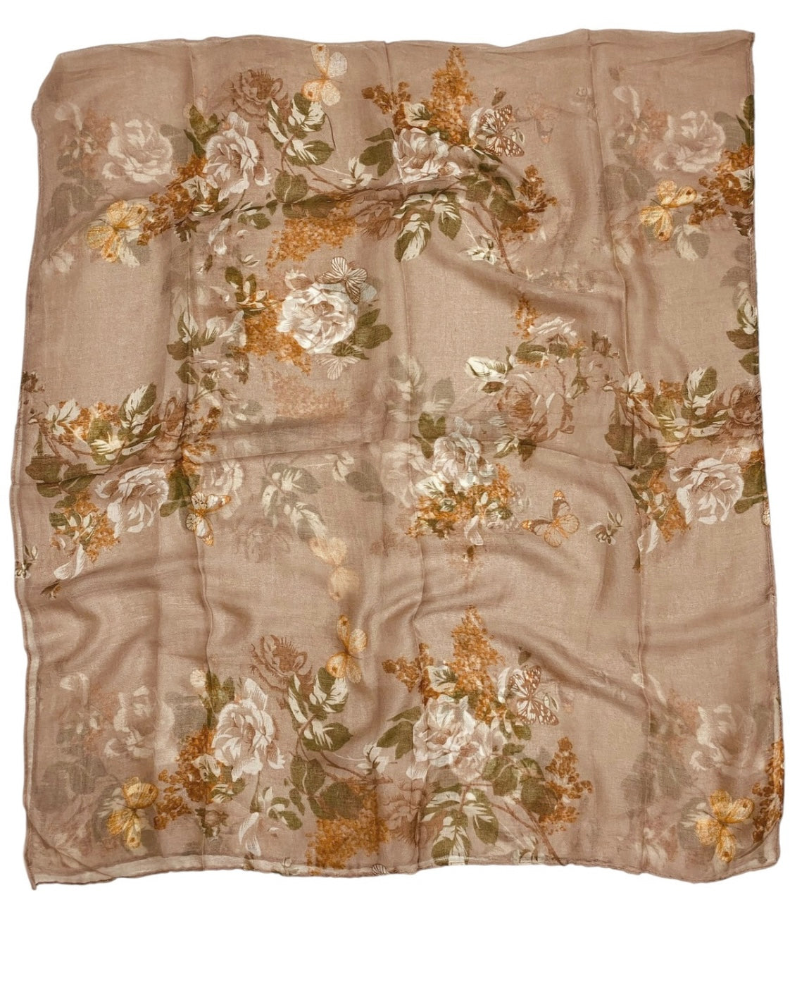 Aria Lawn Printed Hijabs - Beige