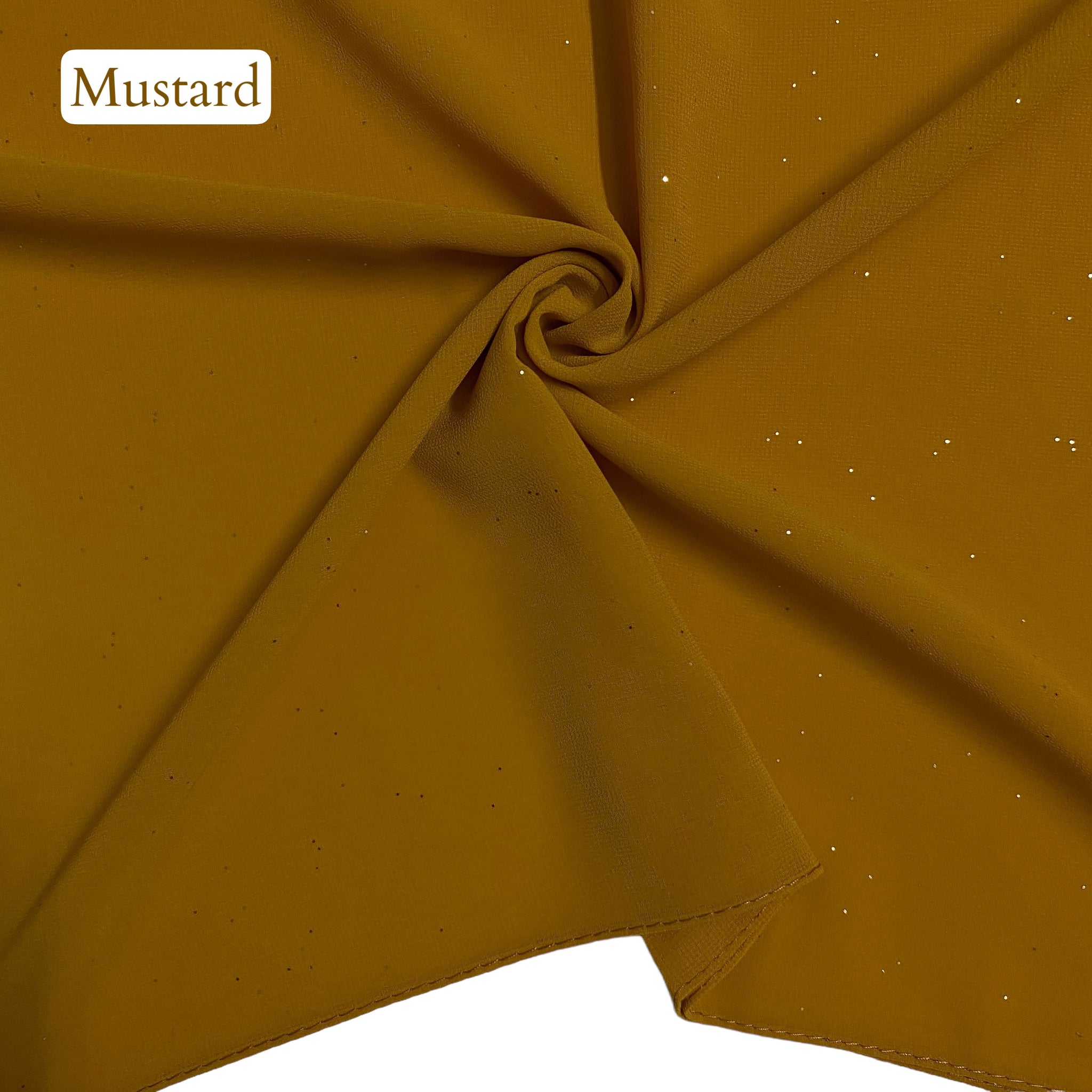 Glittered Georgette – Mustard