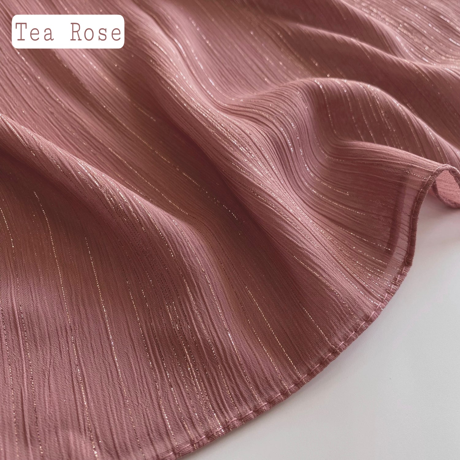 Glossy Streaks Chiffon Hijabs – Tea Rose