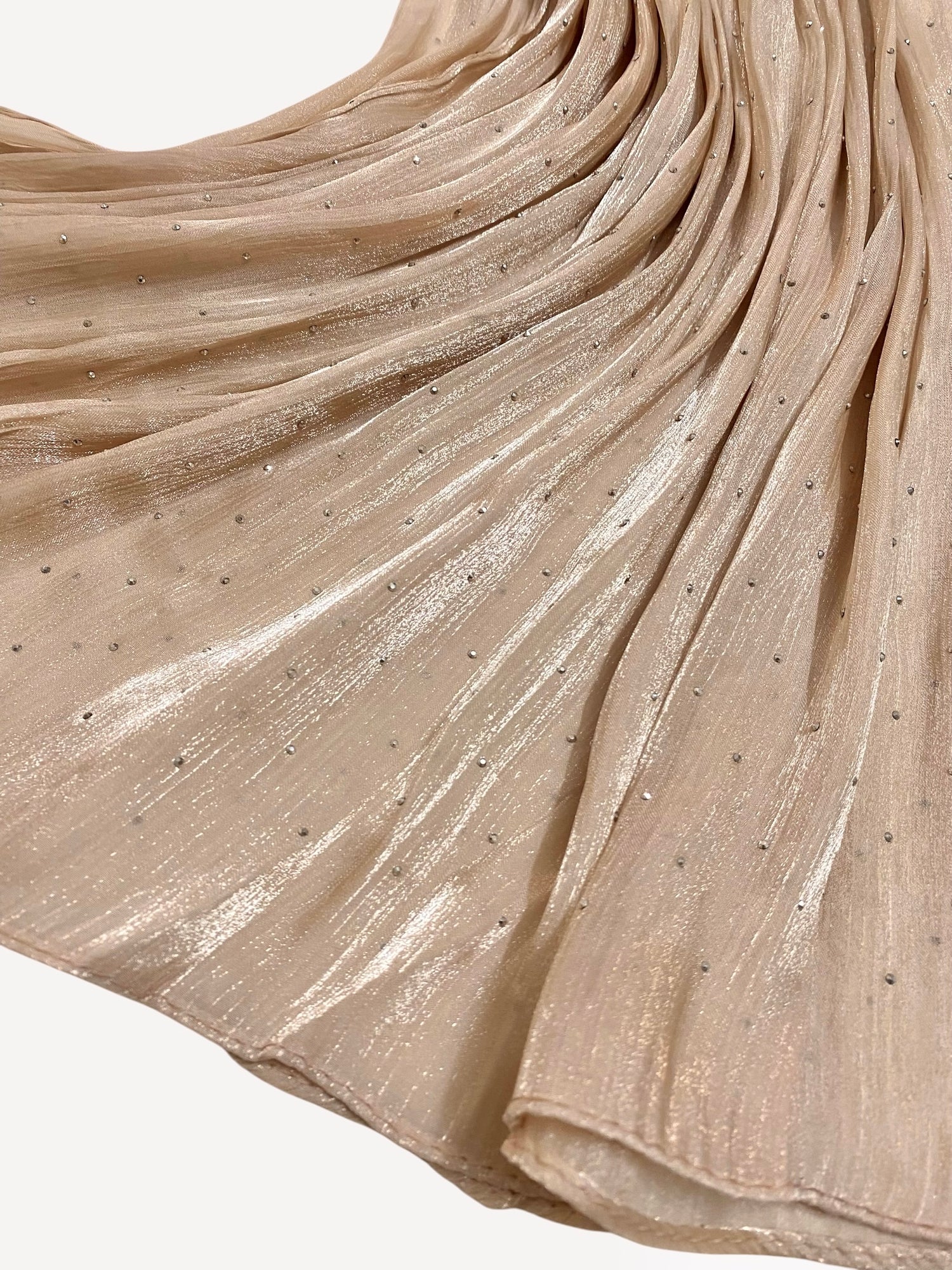 Stardust Organza Stoned Hijab - Ivory