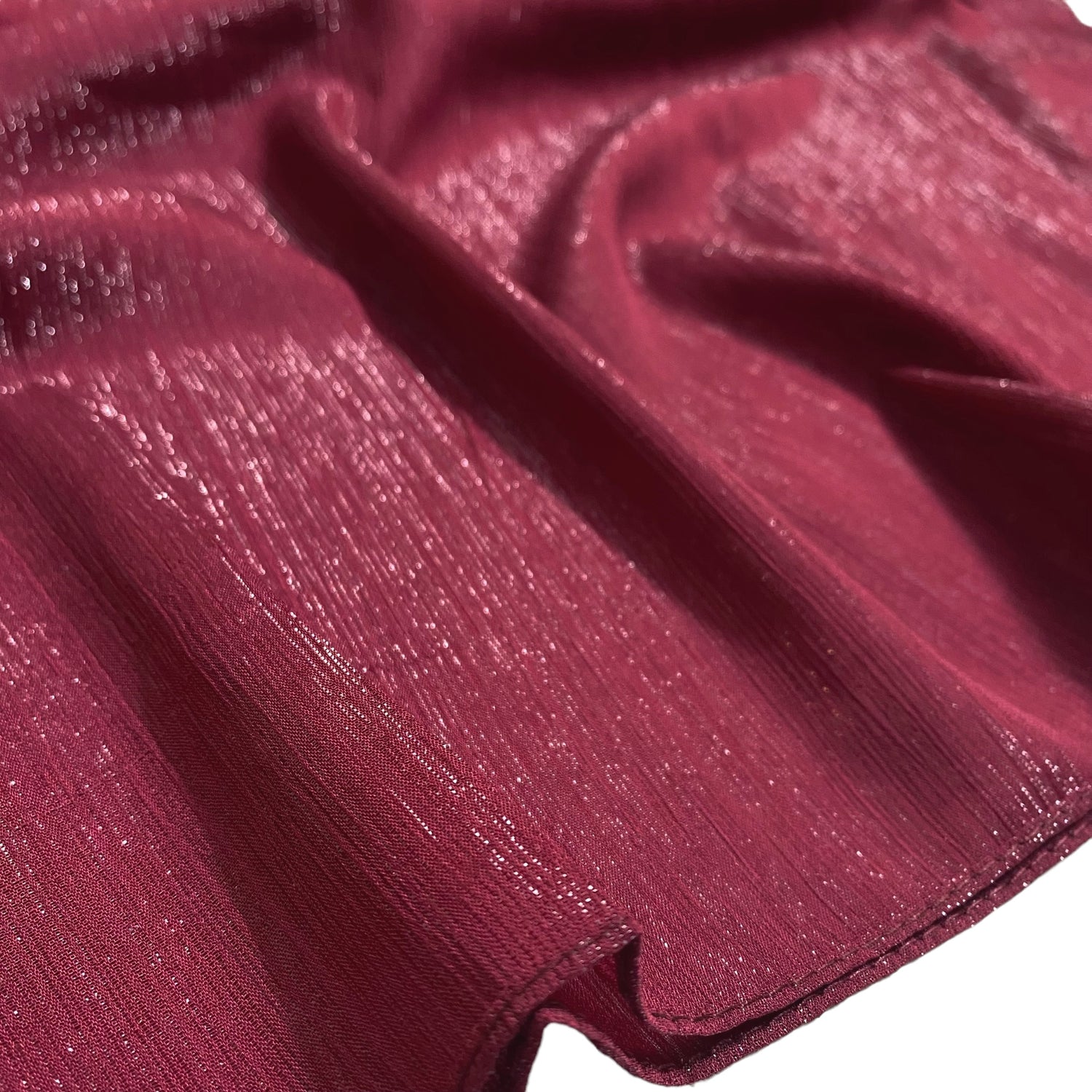 Gleamz Crinkle Silk Hijab – Wine