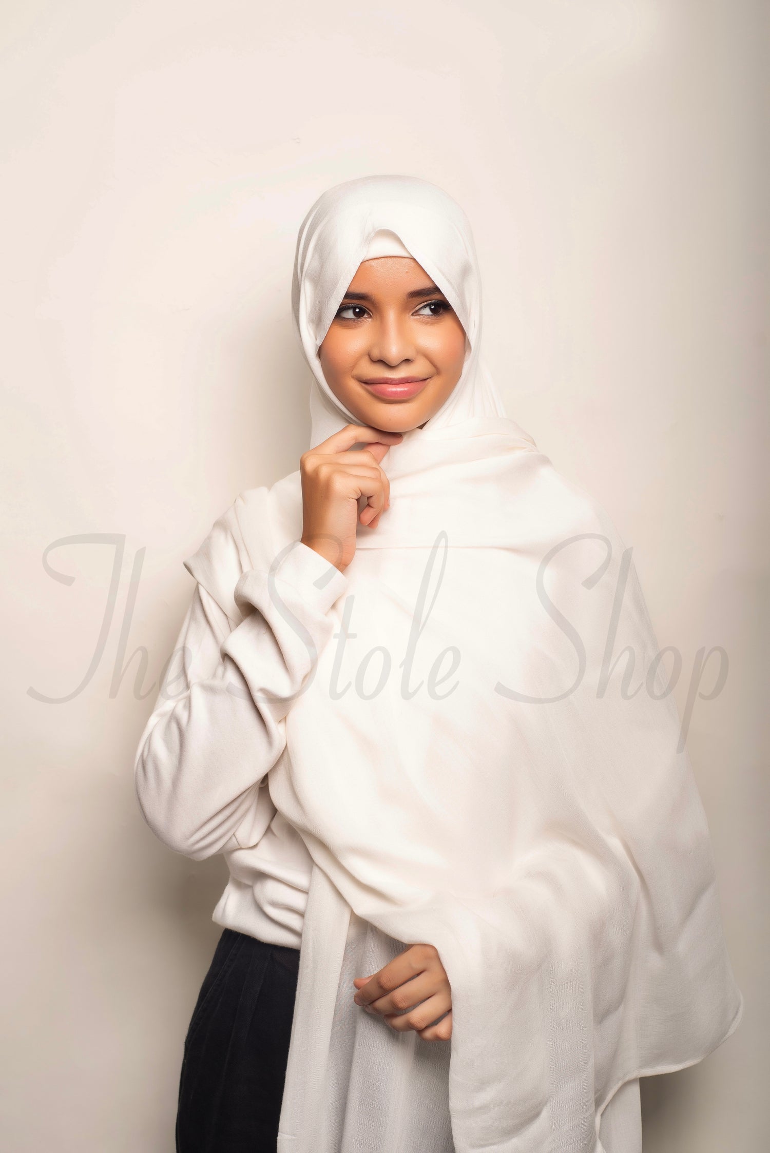 Modal Hijabs (LARGE SIZE) - Pearl White