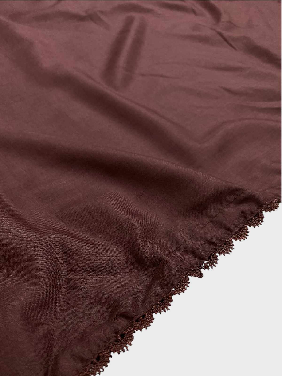 Premium Flat Plain Dupatta (Imported Fabric) - Chocolate