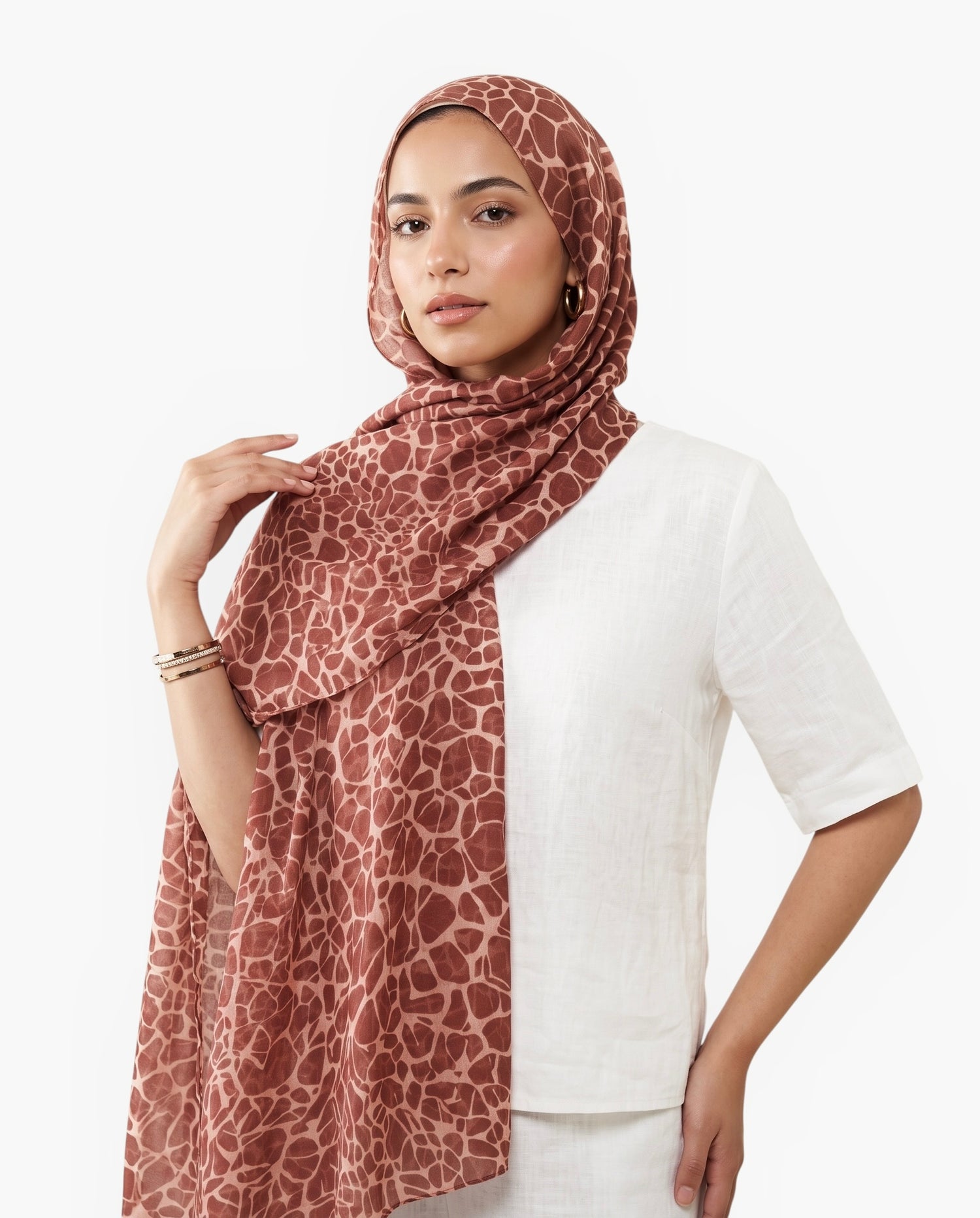 Umber Printed Hijab