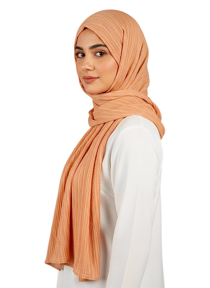 Georgette Crush Hijabs - Limestone