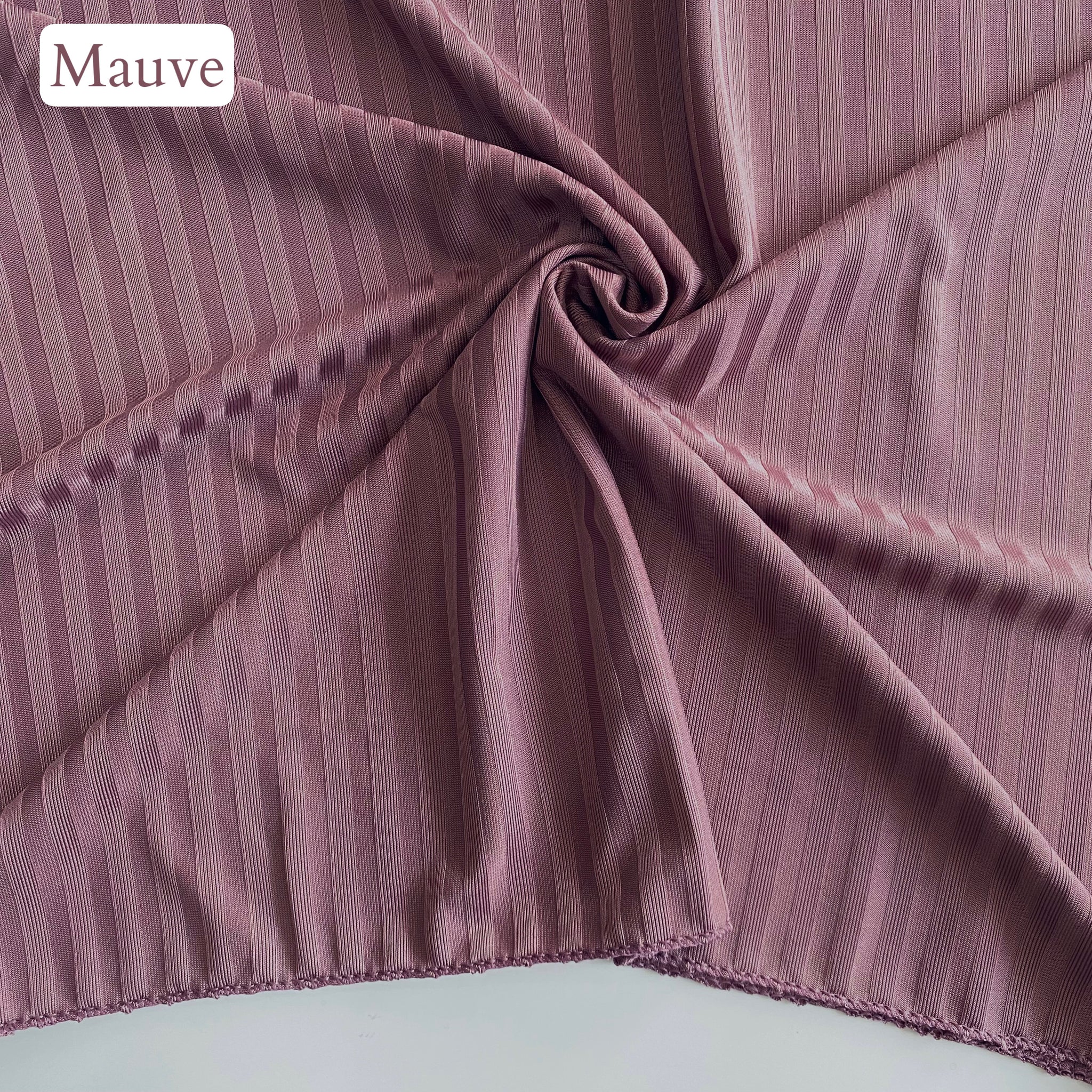 Parallel Striped Jersey Hijabs - Mauve