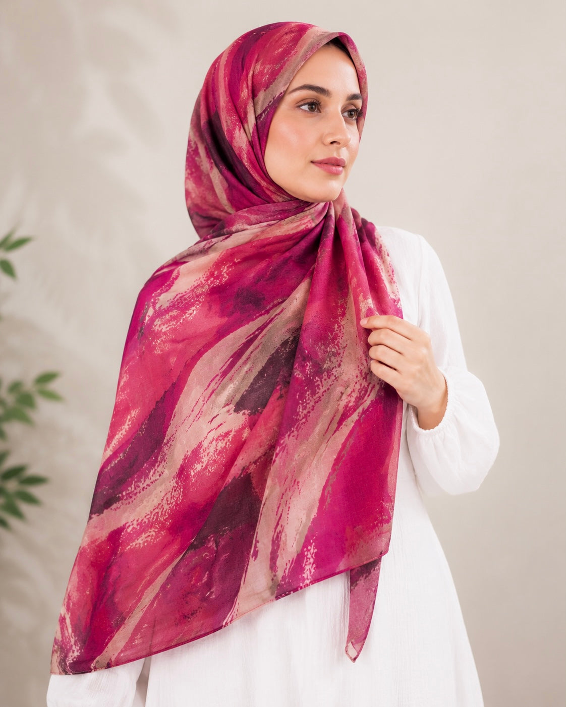 Muse Lawn Printed Hijabs - Bloom Pink