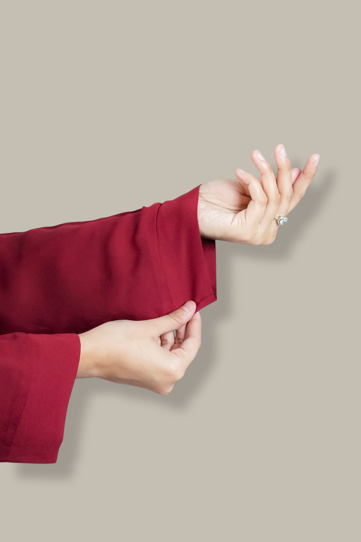 Plain Abaya - Maroon