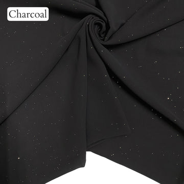Glittered Georgette – Charcoal