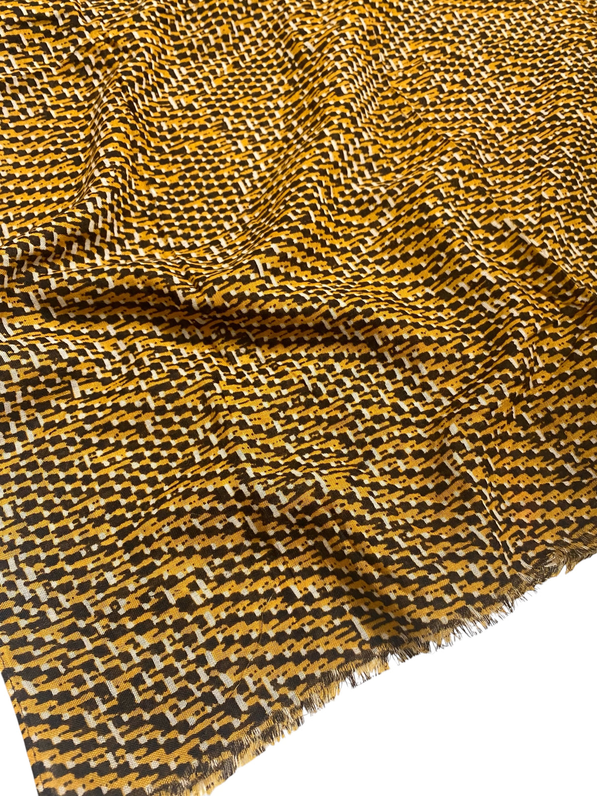 Alina Printed Lawn Hijab - Mustard