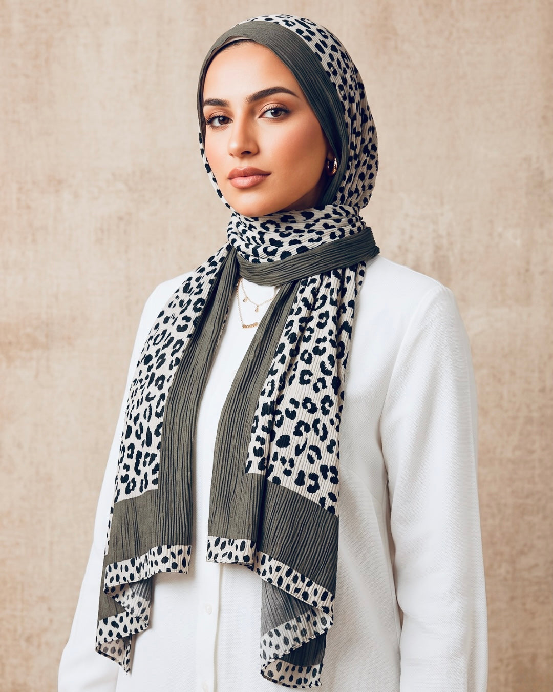 Savannah Pleated Hijab - Grey