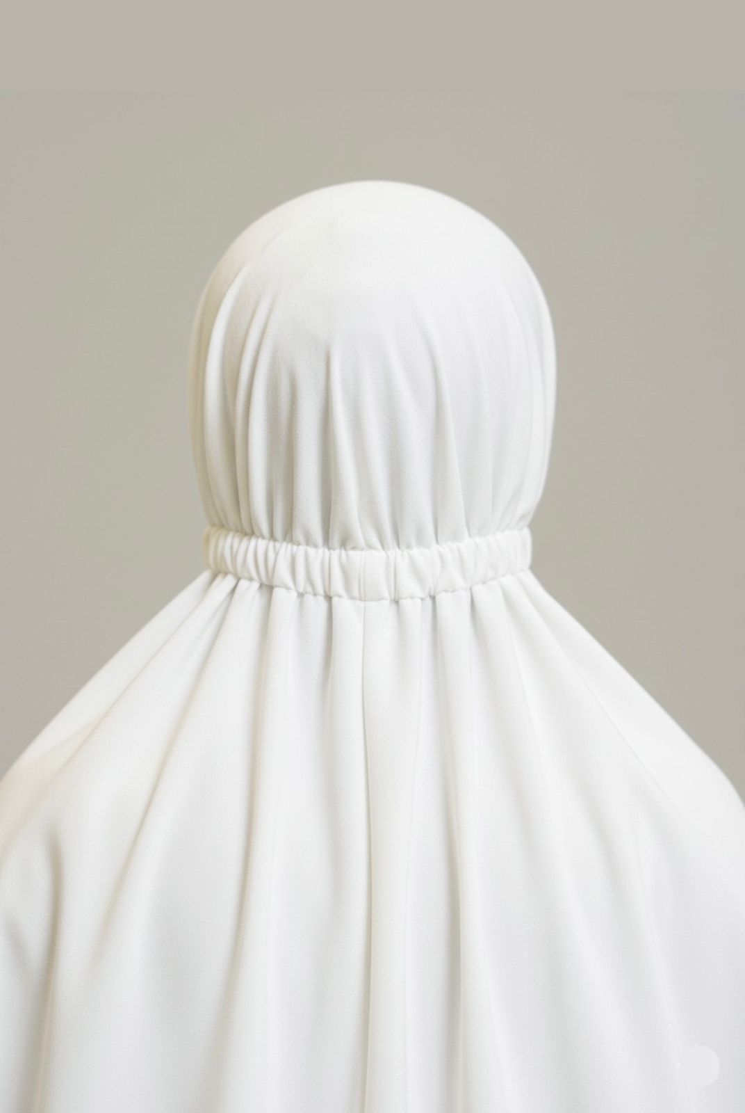 Premium 3 Quarter Umrah & Namaz Chadar with Sleeves - White (Imported Fabric)