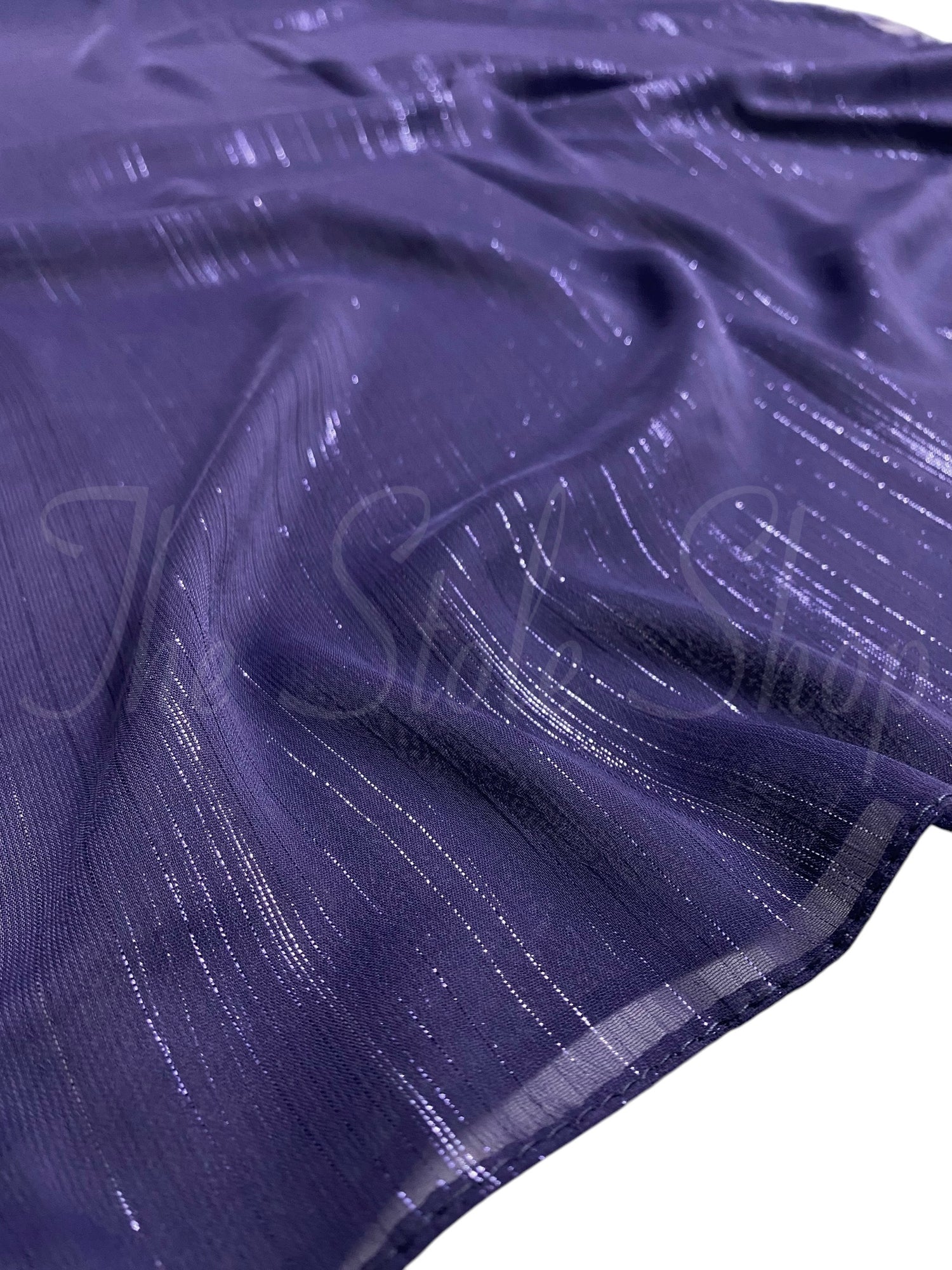 Glossy Streaks Chiffon Hijabs – Periwinkle