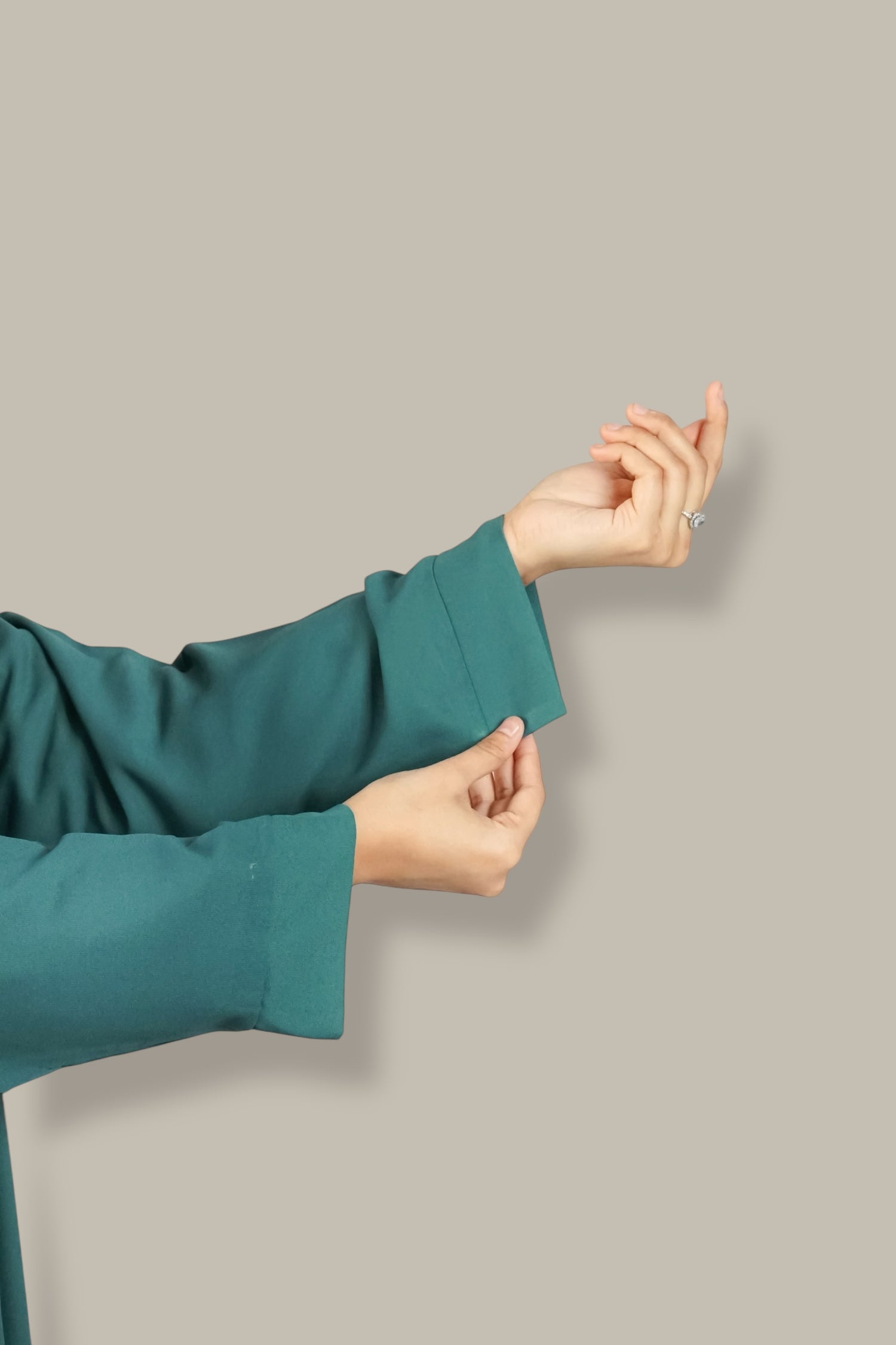 Plain Abaya - Peacock